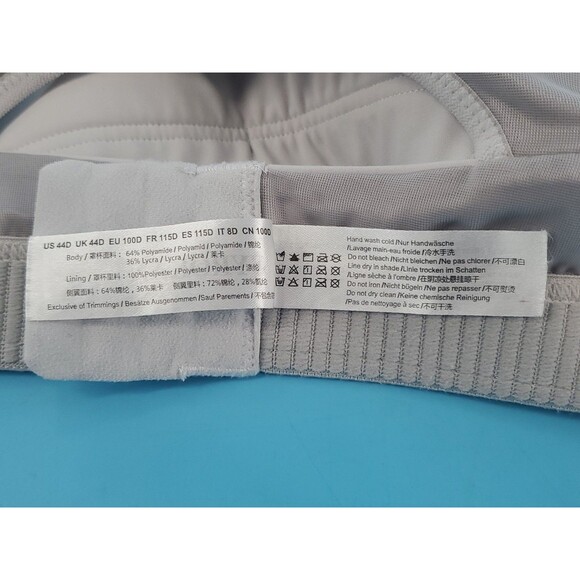 Syrokan Sports Bra Women's 42 DD Grey Mesh Detail Racerback Adjustable Straps - Picture 9 of 9